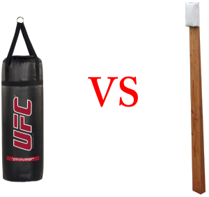 Punching bag and makiwara training comparison