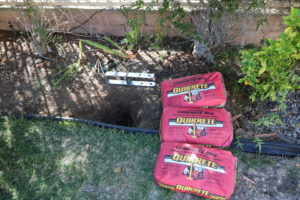 makiwara-bracket-hole-cement